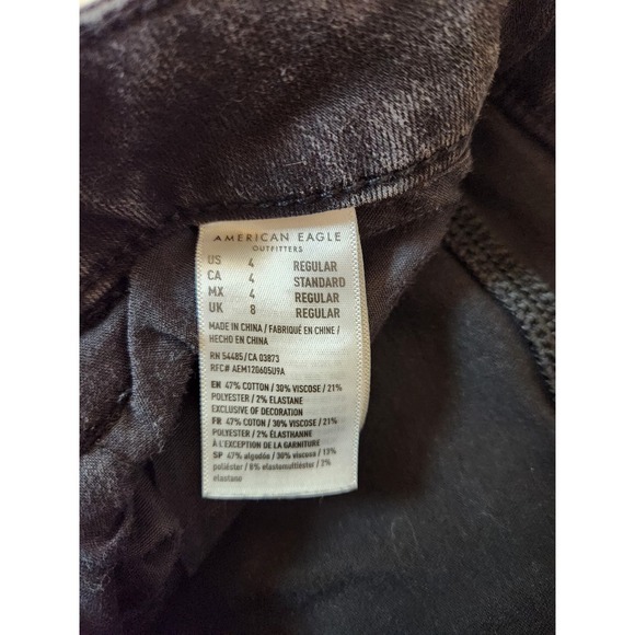 Old Navy Women's Black Solid Stretch Distressed High Rise Jeggings Jeans Size 4 - Picture 5 of 8